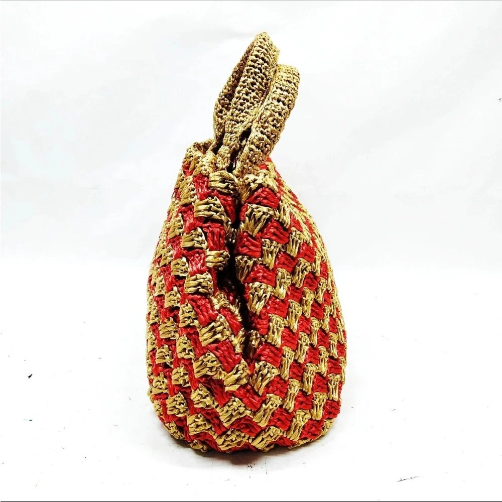 Authentic Prada Red Straw Bag 3129686 - Picture 3 of 9